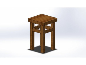 3d printable diy stool props chair home 3d print model - Mito3D