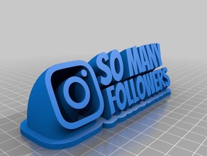 tantos seguidores office personalizado 3d print model - Mito3D