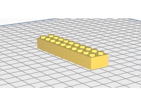brique de lego 2x10 A impressão 3d 3d print model - Mito3D