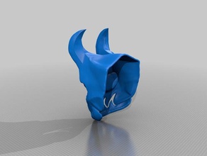l'enfer crâne masque Les imprimantes 3d démon diable 3d print model - Mito3D