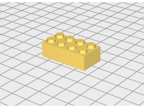 brique lego 2x4 L'impression 3d compatible 3d print model - Mito3D