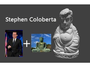 stephen coloberta sculptures buddha comedy remake colbert 3d print model - Mito3D