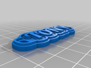 tony les signes et logos personnalisé 3d print model - Mito3D