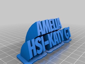 amelia office customized 3d print model - Mito3D