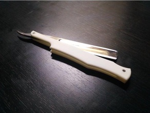 straight razor handle replacement parts 3d print model - Mito3D