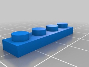 placa de lego 1x4 A impressão 3d 3d print model - Mito3D