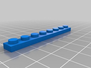 plaque lego 1x8 L'impression 3d de la 3d print model - Mito3D