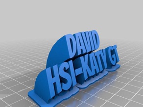 david bureau de personnalisé 3d print model - Mito3D