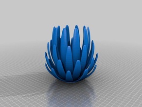 blossoming lampshade decor flower lamp light shade 3d print model - Mito3D