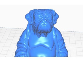 boxer buda canina de la colección las esculturas boxeador el busto perro remix estatua 3d print model - Mito3D