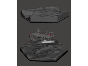 deniz canavarı diorama seti heykeller diorama-kit leviathan canavar remix 3d print model - Mito3D
