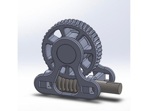 engranaje de gusano tirador cable máquina herramientas 3d print model - Mito3D