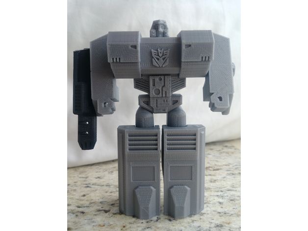 trasformabile megatron singolo stampare materiale di supporto modello robot cybertron decepticon kaon megatronus optimus primo il serbatoio trasformatori transformers g1 3D print model - Mito3D