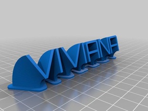 viviana sweeping name plate office customized 3d print model - Mito3D
