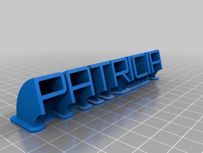 patricia sweeping name plate office customized 3d print model - Mito3D