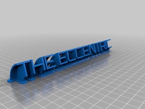 eccentric sweeping name plate office customized 3d print model - Mito3D
