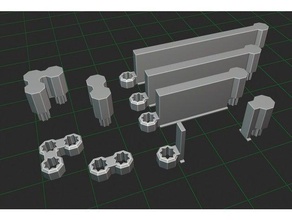 dungeonsticks design templates toy & game accessories 28mm dnd rpg wargaming 3d print model - Mito3D