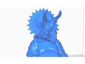 triceratops bouddha collection dino sculptures le dinosaure les dinosaures remix la statue tricératops 3d print model - Mito3D
