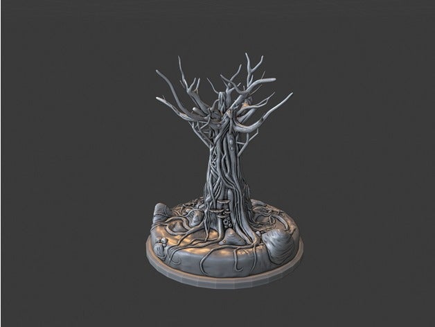 muy detallada viejo árbol muerto diy modelo de apoyo juegos en miniatura las miniaturas escultura terreno 3D print model - Mito3D