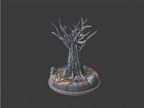 very detailed old dead tree diy model support games miniature miniatures sculpture terrain 3d print model - Mito3D