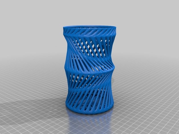 vaso reticolo portapenne sculture frullatore spirale il 3D print model - Mito3D