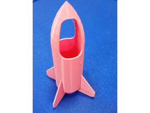 rocket pen holder office 3d print model - Mito3D