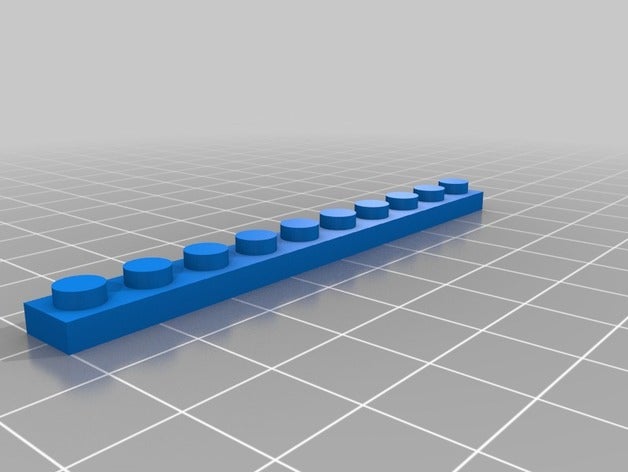 placa de lego 1x10 A impressão 3d tandance 3D print model - Mito3D