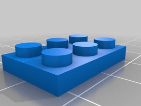 la placa de lego 2x3 La impresión en 3d 3d print model - Mito3D