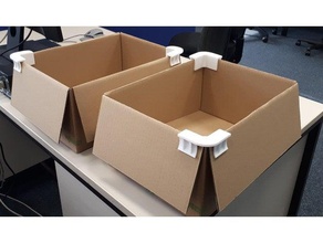 keep box open office aufhalter cardboard carton halter helper helpful hilfe karton kiste kisten oeffner openlock storage verpackung 3d print model - Mito3D