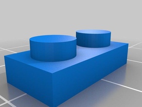 la placa de lego 1x2 herramientas del arte 3d print model - Mito3D