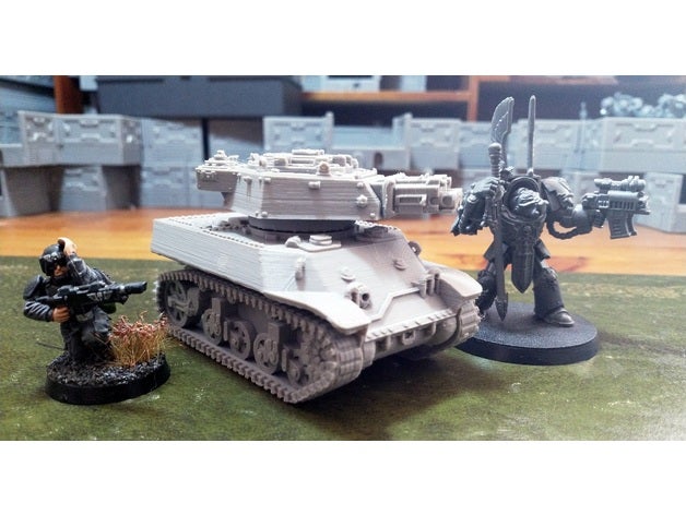 guarda imperial siegfried tanque de luz proxy veículos armadura exército interestelar 3D print model - Mito3D