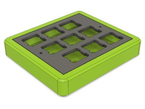 3x3 gestaffelt switch tester kailh - Elektronik mechanische Tastatur 3d print model - Mito3D