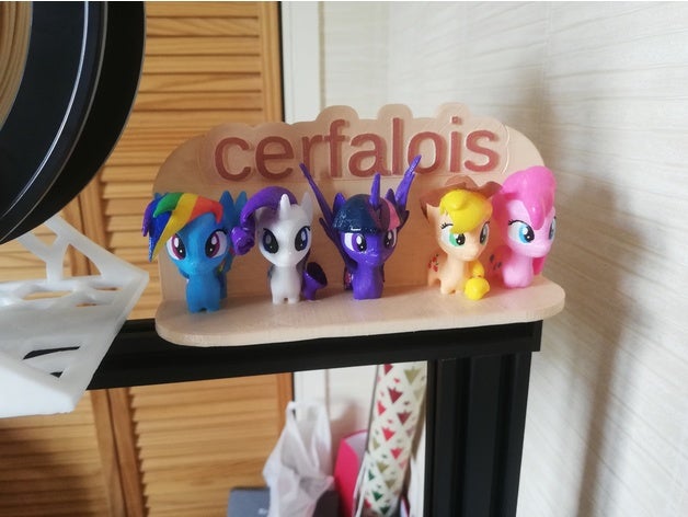 decoración alfawise u30 Impresora 3d accesorios el calvados d coration mylittlepony nombre nom pinkiepie de la placa meseta rainbow dash rareza crepúsculo 3D print model - Mito3D