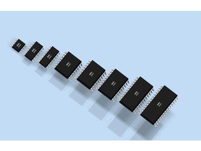 modelo - soic ics la electrónica circuito integrado soic8 3d print model - Mito3D