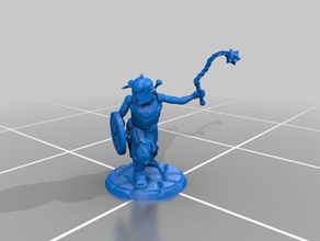 guerriero orco giochi e giocattoli dnd dungeons dragons in miniatura orc warhammer 3d print model - Mito3D