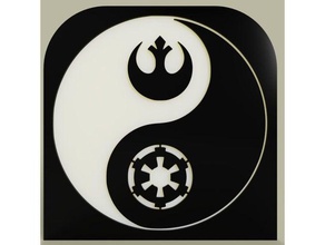 starwars - símbolos ying yang no1 Arte 2d 2dart arte de parede a pintura rebelde rebeldes aliança república estrela star wars o símbolo yinyang yin 3d print model - Mito3D