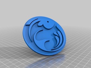 soyut balık biyolojisi logo 3d baskı 3d print model - Mito3D