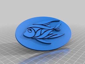 soyut güneş balığı 3d baskı 3d print model - Mito3D