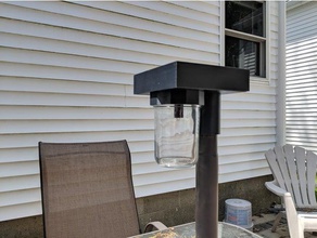 solaire de jardin patio lumière extérieur et bricolage électronique joulethief mason jar la 3d print model - Mito3D