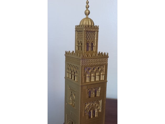 koutoubia de marrakech, marruecos las estructuras edificios 3D print model - Mito3D