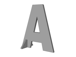 alphabet stehen Kunst Briefe aufstehen standup wslab 3d print model - Mito3D