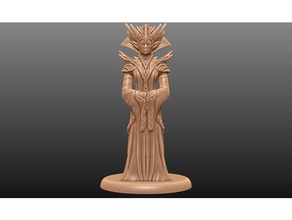 supportless head enchantress - tabletop miniature toys & games beauty critical role crown dnd dress dungeons dragons easy print fantasy female figure figurine game gaminig girl gloomhaven jewelry lady pain mage magic mini no support pathfinder rpg simple sorcerer sorceress warhammer woman 3d print model - Mito3D