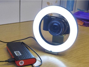 sony a5000 macro ring light bracket camera led photography ringlight alpha 3d print model - Mito3D