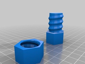 tuerca de perno La impresión en 3d 3d print model - Mito3D