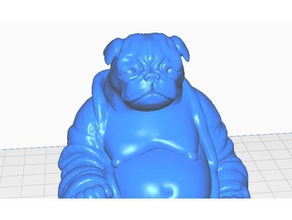 pug buddha canine collection sculptures bust dog dogs remix statue 3d print model - Mito3D
