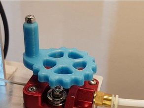filament knob 3d printer parts griff kurbel motor rad filamentrad stepper wheel 3d print model - Mito3D