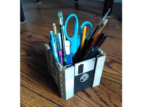 floppy disk box household basket organizer 3d print model - Mito3D