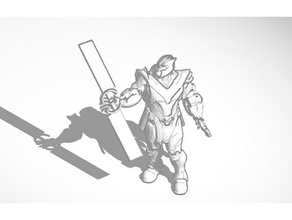 thanos holding infinity blade 3d avengers endgame box war 3d print model - Mito3D
