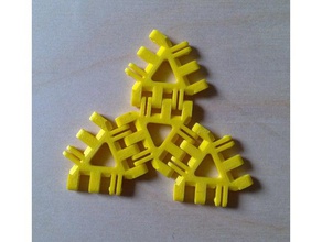 fillygon 3-gon costruzione di giocattoli kit gruppi sistemi fillygons cerniera a cerniera-piastrelle per la matematica poliedri poliedro 3d print model - Mito3D