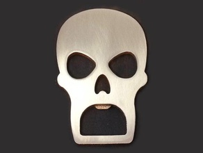 skull bottle opener 3d printing lost pla casting novelty openersopen vegoilguy 3d print model - Mito3D